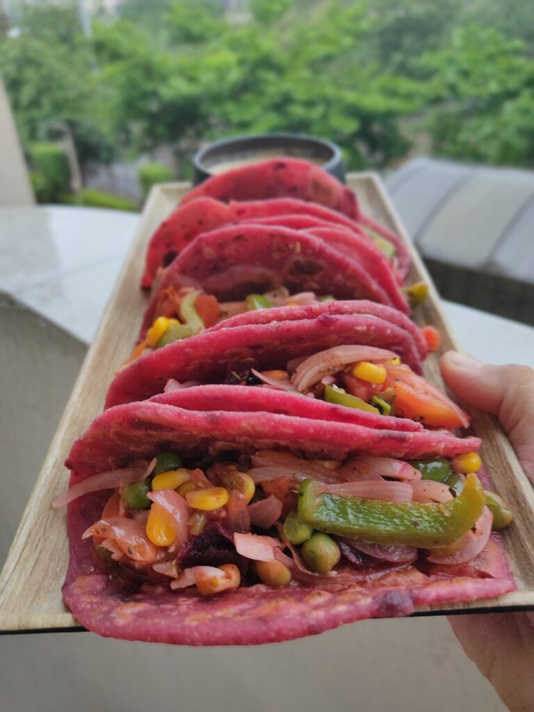 veg beetroot tacos