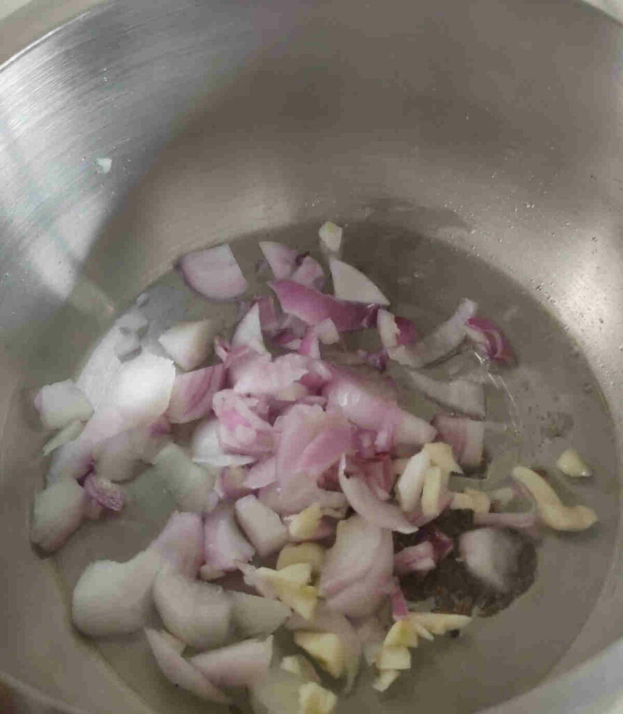 sauteing onions garlic cumin for red lentil soup