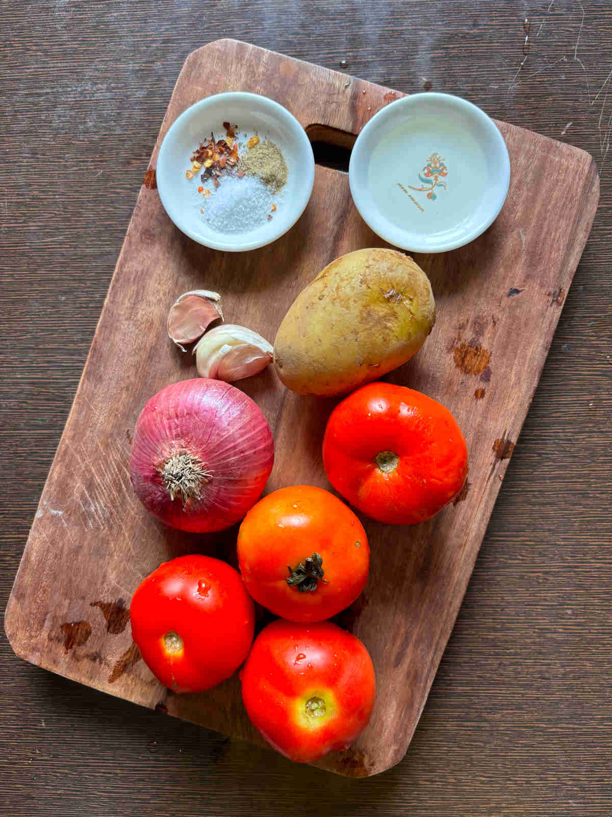 ingredients for potato tomato soup