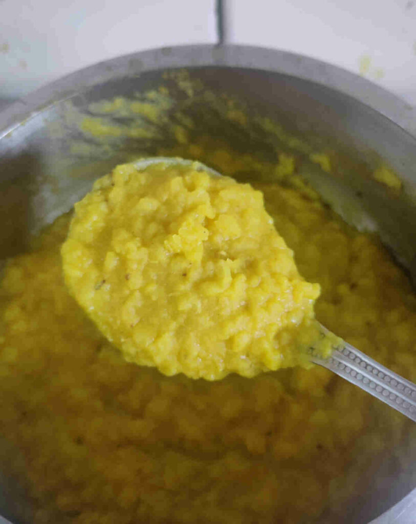 cooked yellow moong dal