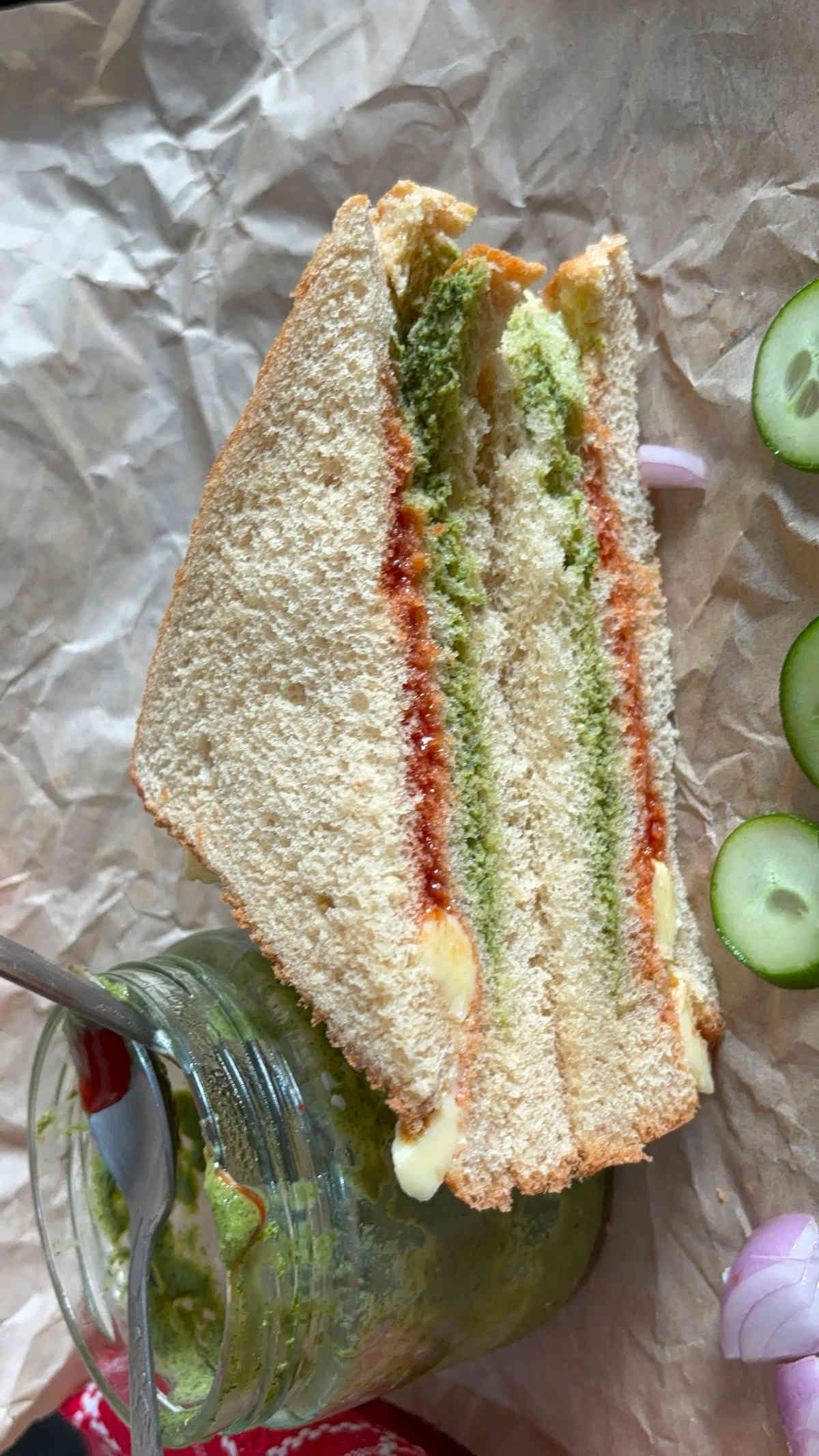 green chutney sandwich cold sandwich