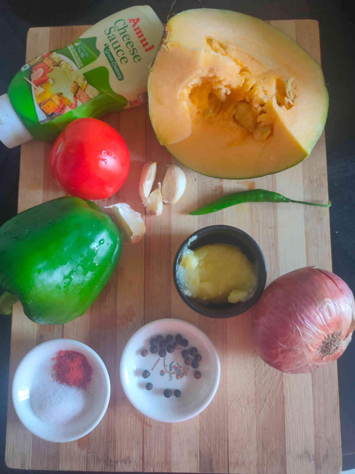 ingredients for creamy pumpkin pasta sauce