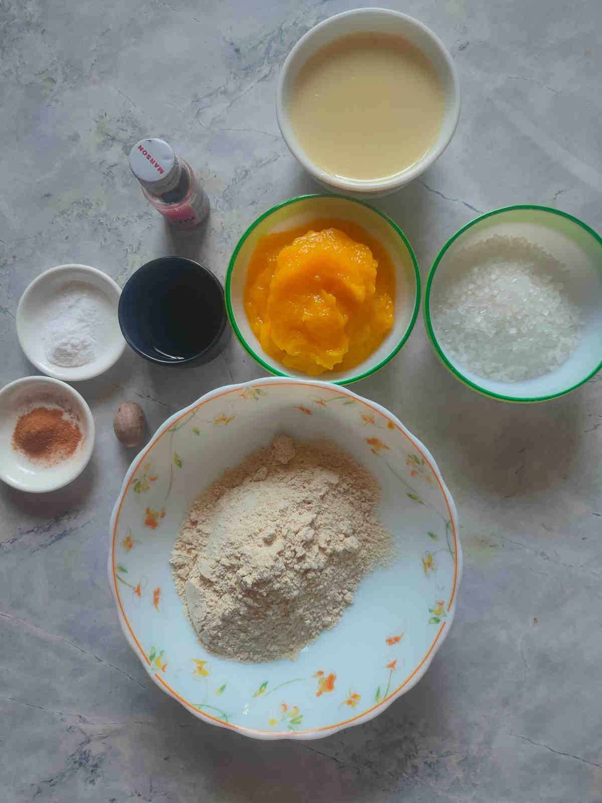 ingredients for making pumpkin cake without egg