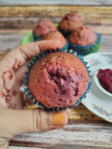 healthy beetroot muffins