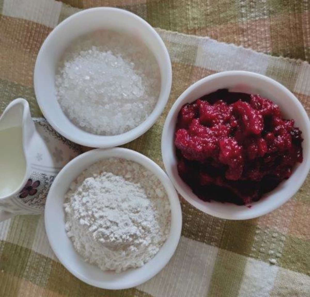 ingredients for beet muffins