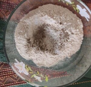 add salt black pepper to wheat flour