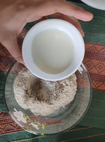 add milk to wheat flour