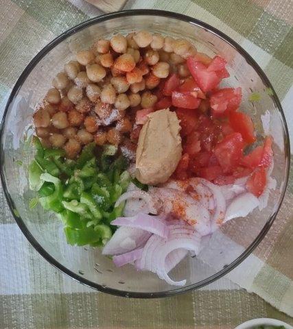 peanut butter in chickpea salad
