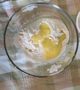 wheat flour, ghee and salt
