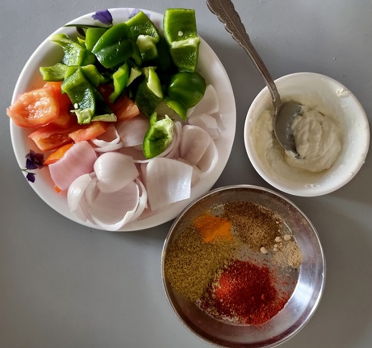 ingredients for healthy paneer tikka