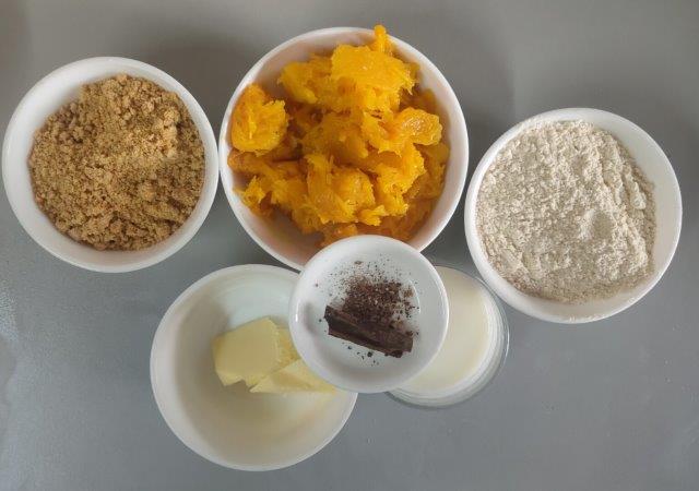 ingredients for Pumpkin muffins