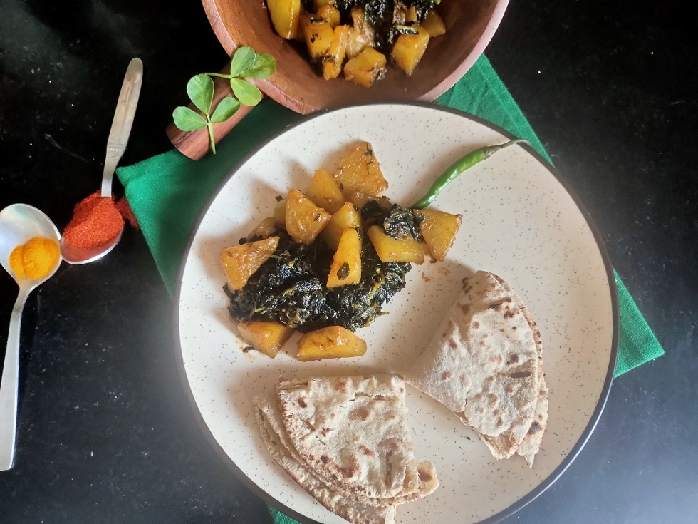 methi aloo subji healthy recipe