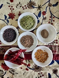 whole spices for gobhi achar