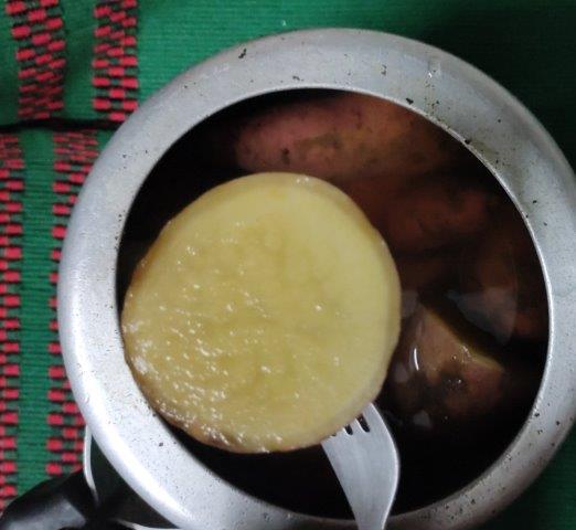 boiled sweet potato for tikki