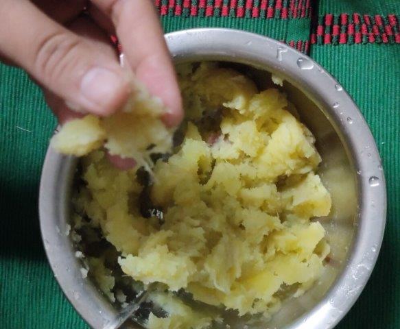 mashed sweet potato for tikki