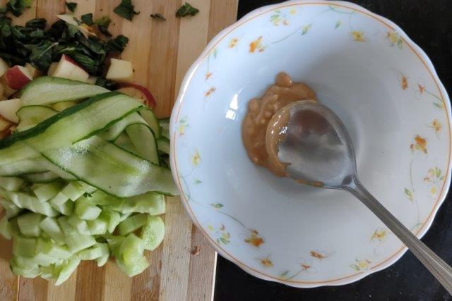 peanut butter for apple cucumber salad dressing