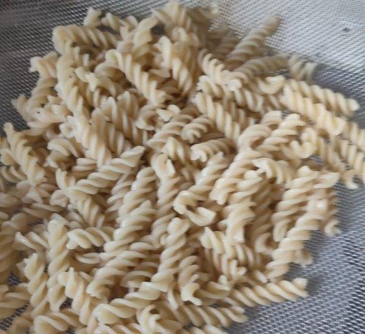 boiled and sieved pasta