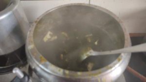 paneer added to boiled palak