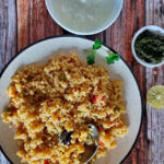 veg brown rice pulao indian pilaf