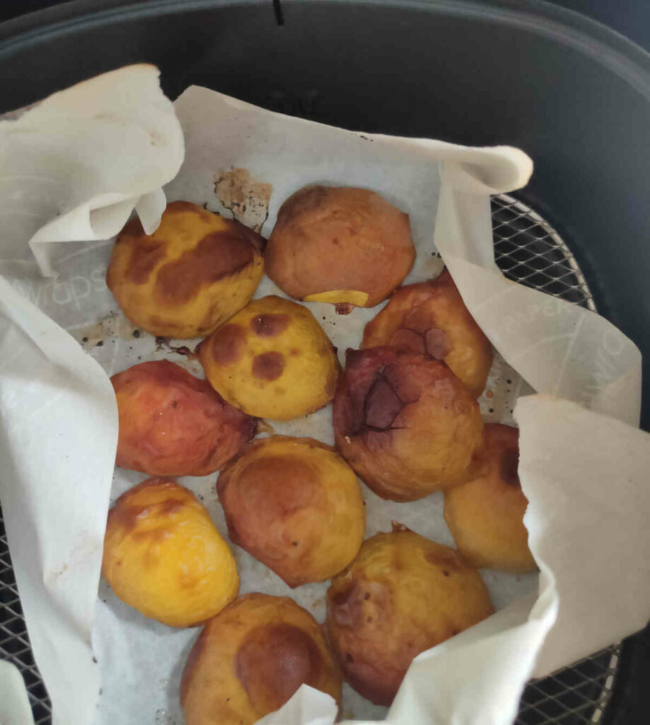 grilled peaches in air fryer