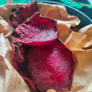 air fried beet chips