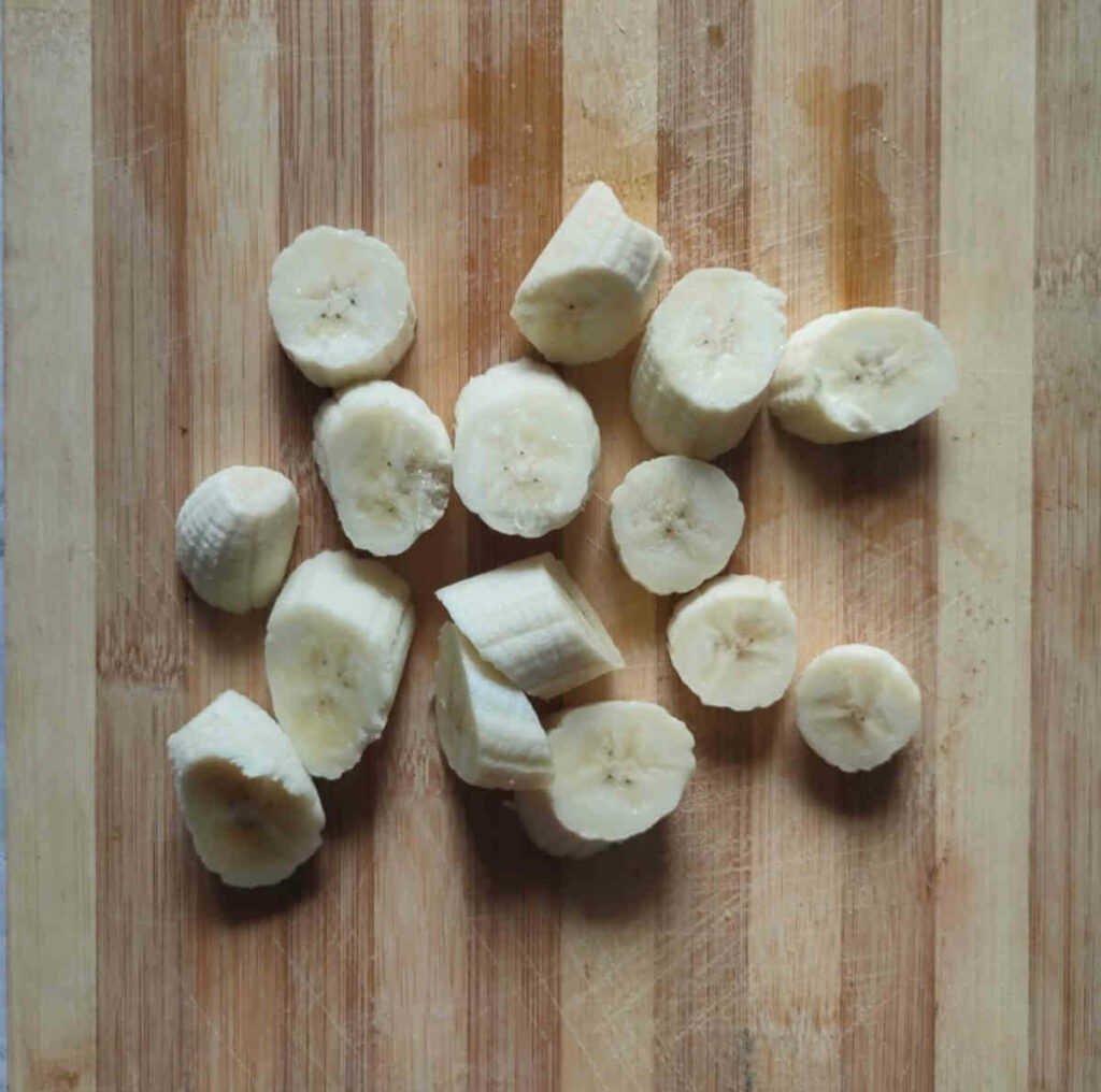 sliced bananas for air frying