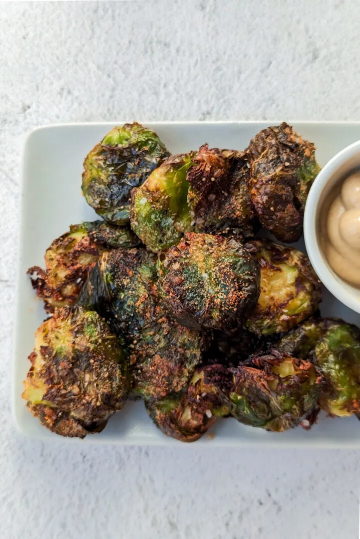 air fried Brussels sprouts