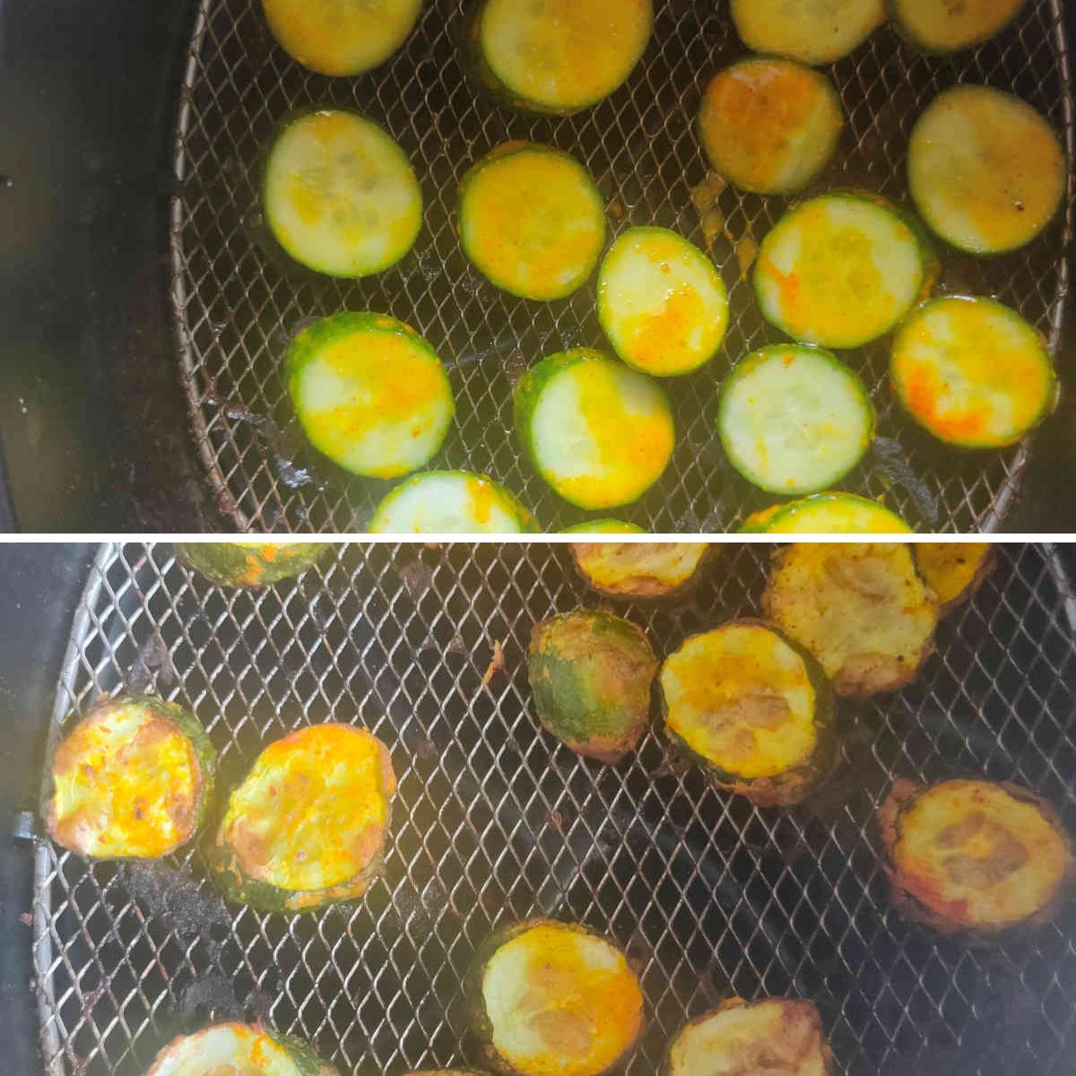 air frying cucumbers