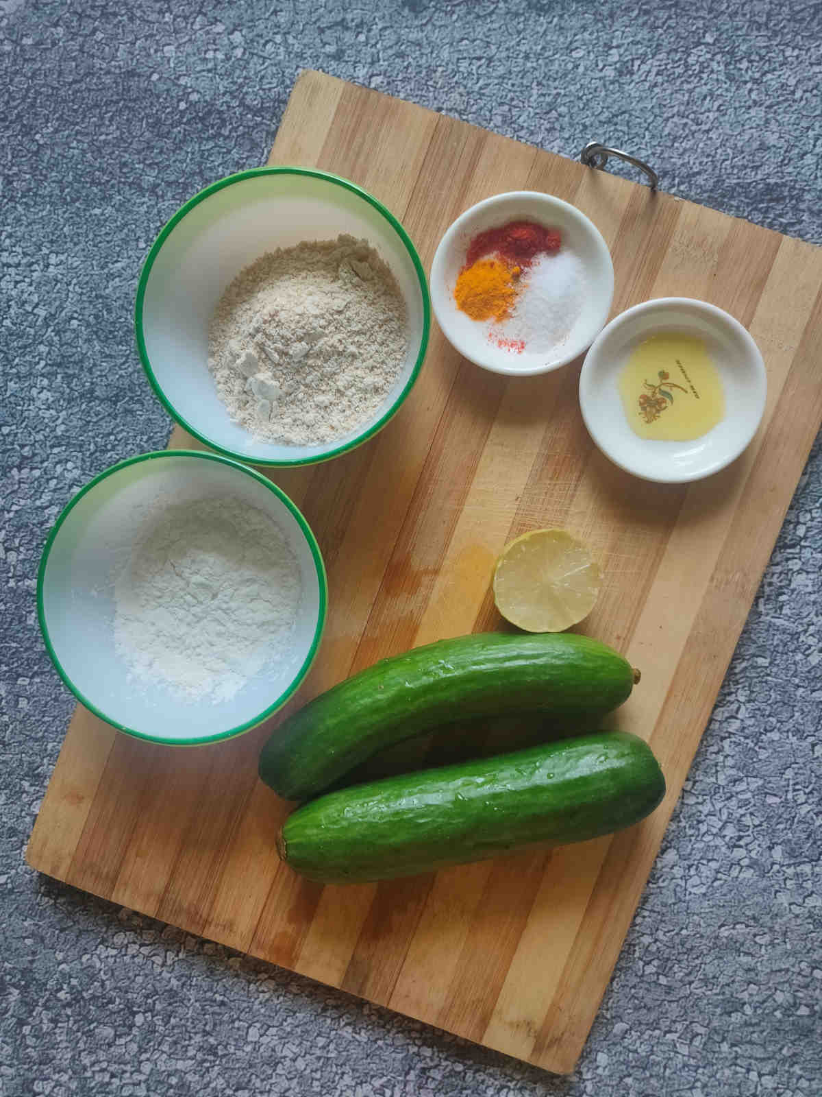 ingredients for air fryer cucumber fritters