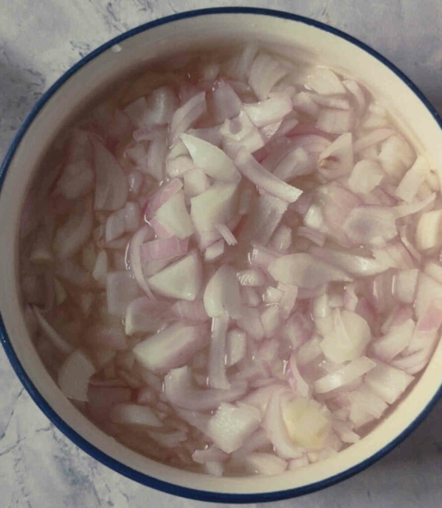 soaked onions in salted water