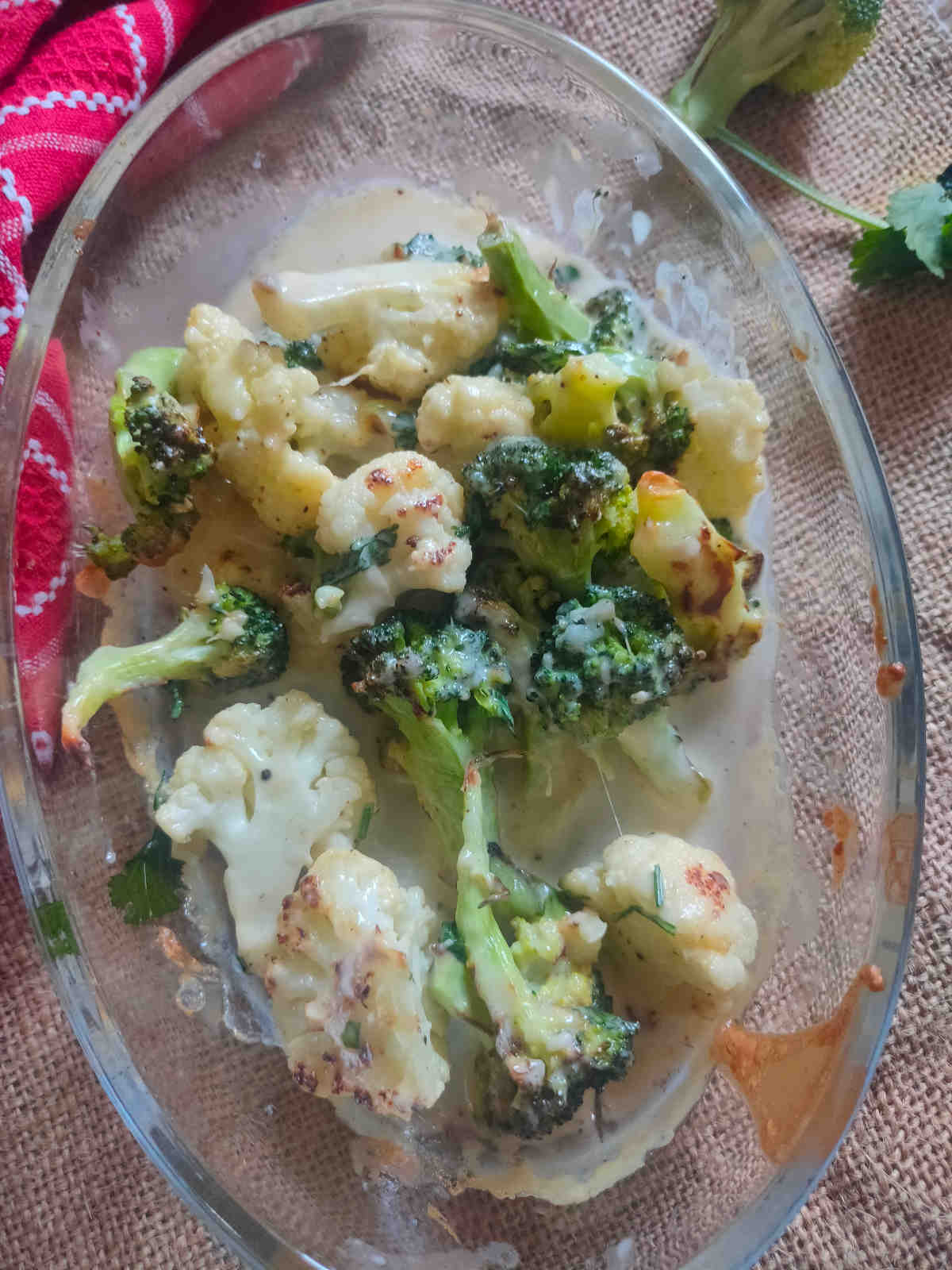 easy keto broccoli cauliflower casserole