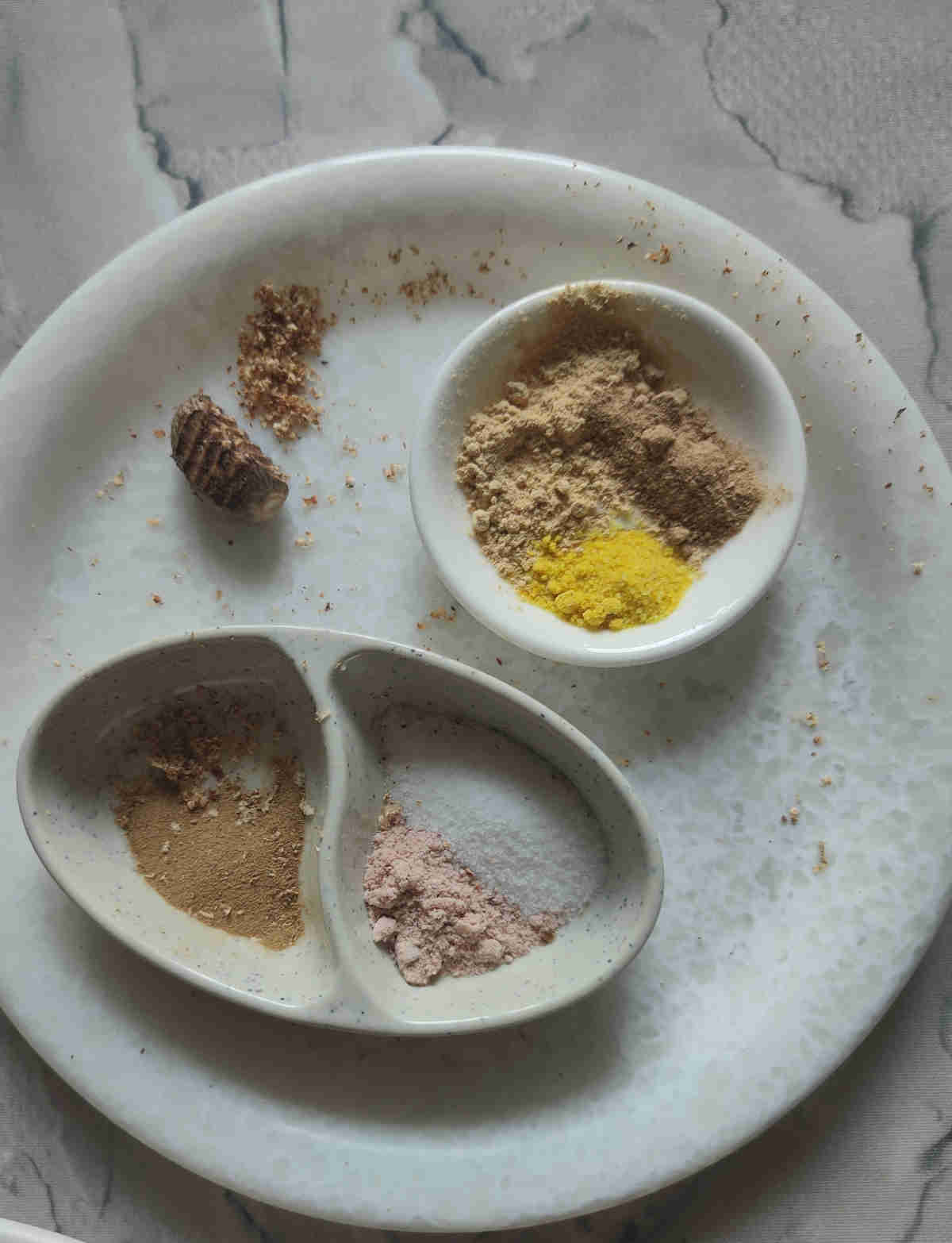 powdered spices ingredients for chana masala powder